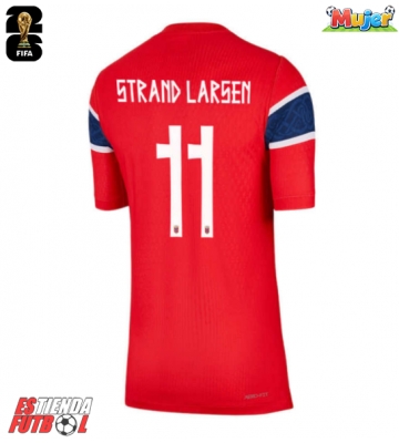 Noruega Jorgen Strand Larsen #11 Primera Equipación Mujer Mundial 2026 Manga Corta